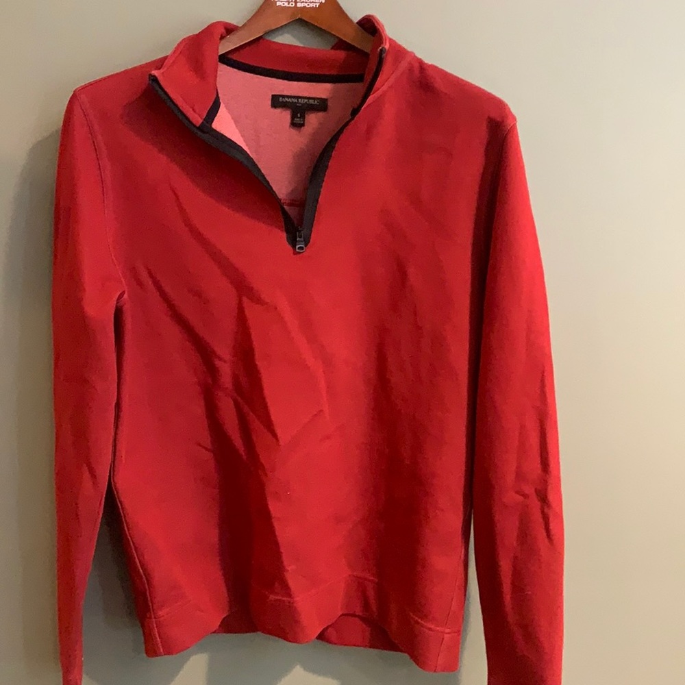 Banana republic size small pull over sweater sweatshirt quarter zip